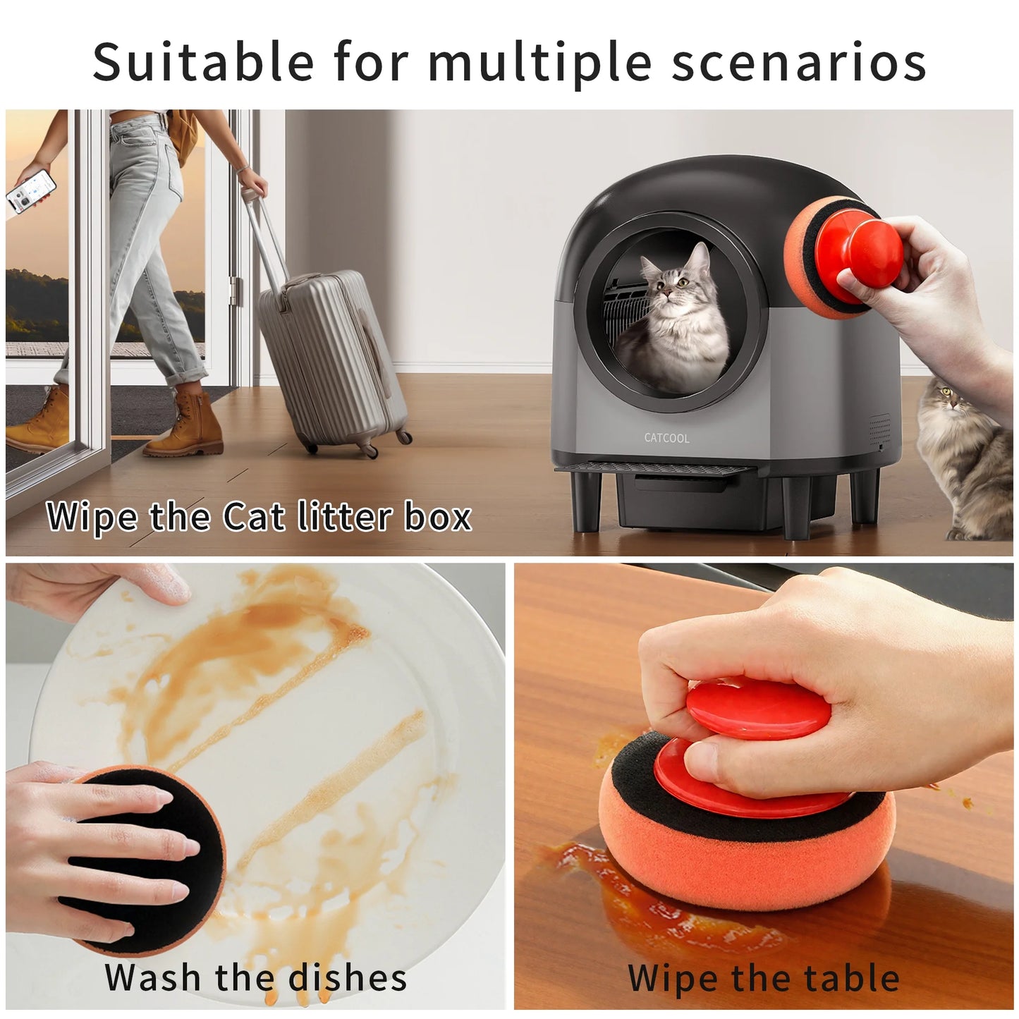 Extra Thick Waste Bags for Self-Cleaning Pet Kitty Litter Box Waste Litter Drawer Liners 40 Pack