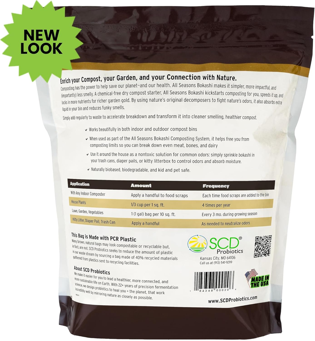 All Seasons Bokashi Compost Starter 2 Lbs (1 Gallon) - Dry Bokashi Bran for Kitchen Compost Bin, Compost Food Pet Waste Quickly & Easily with Low Odor by