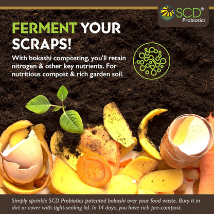 All Seasons Bokashi Compost Starter 2 Lbs (1 Gallon) - Dry Bokashi Bran for Kitchen Compost Bin, Compost Food Pet Waste Quickly & Easily with Low Odor by