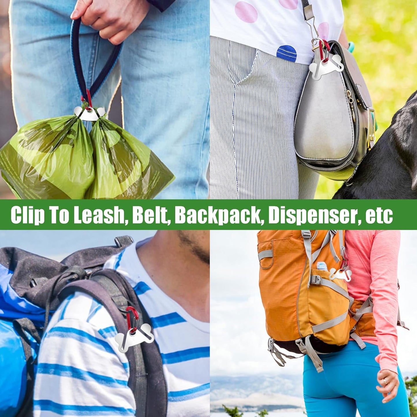 1PC Dog Poop Bag Holder, Waste Bag Holder, Dog Poop Bag Carrier, Hand Free Holder