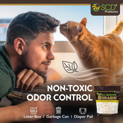 All Seasons Bokashi Compost Starter 2 Lbs (1 Gallon) - Dry Bokashi Bran for Kitchen Compost Bin, Compost Food Pet Waste Quickly & Easily with Low Odor by