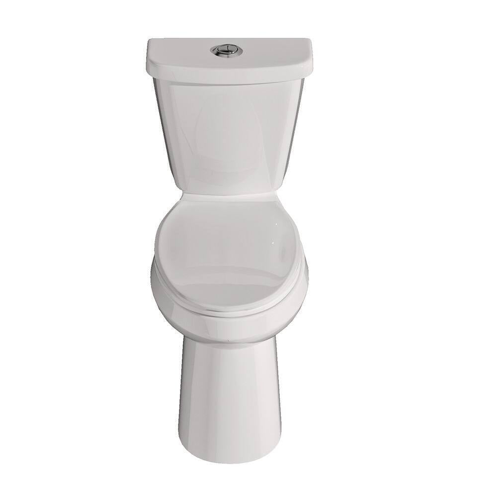17 In. ADA Compliant Dual Flush Toilet 1.1/1.6 GPF 2-Piece round Bowl White Toilet with Soft Close Seat Bathroom Upgrade