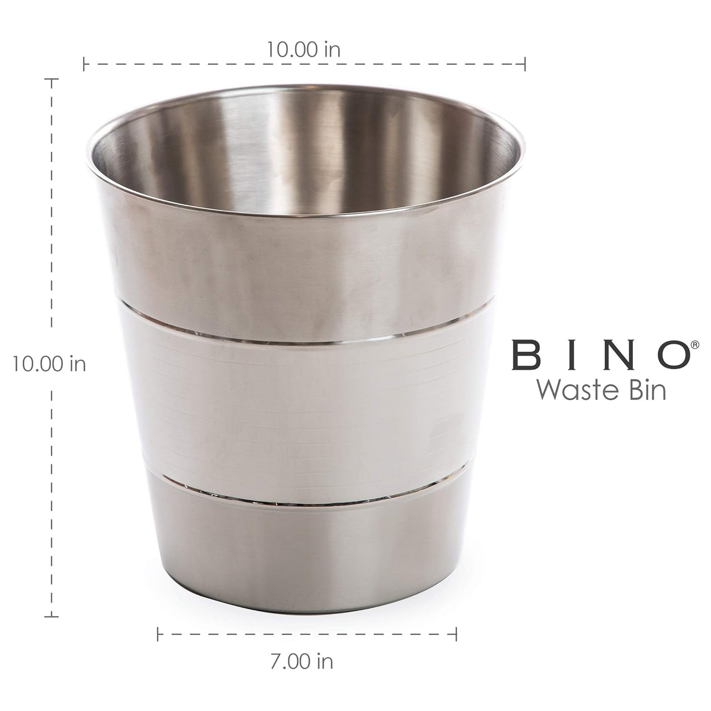 Metal Waste Basket for Home, Office, Bathroom, Dorm, Kitchen and More | Trash Can Bin for Bedroom | Desk Trash Can | Home Essentials