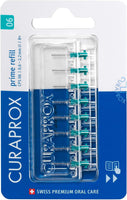 Interdental Brush Refills CPS 06 Prime – ISO Size 0, Green | Ultra-Fine Filaments for Gentle Cleaning of Small Gaps | 8-Pack | Swiss Made | English Packaging