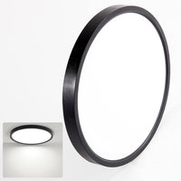 15.8 Inch Flush Mount Ceiling Light Fixture 36W Black Flat Light Fixture Low Profile round Surface for Low Ceiling Kitchen,Bedroom,Day Light,Non-Dimmable