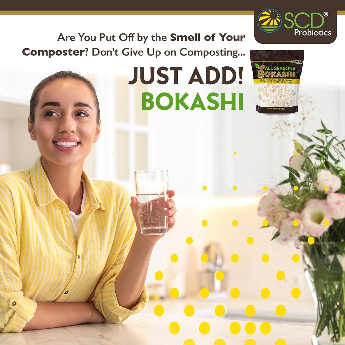 All Seasons Bokashi Compost Starter 2 Lbs (1 Gallon) - Dry Bokashi Bran for Kitchen Compost Bin, Compost Food Pet Waste Quickly & Easily with Low Odor by