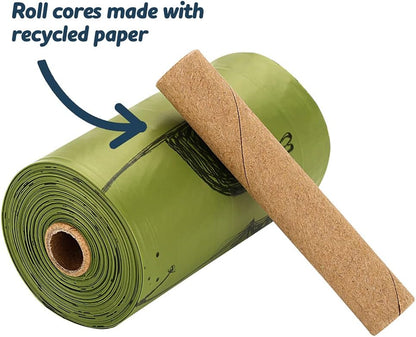 Dog Poop Bags with Dispenser, Biodegradable Unscented Extra Thick & Leak-Proof Dog Waste Bag, Strong Easy-Tear Refill Rolls for All Doggie Sizes