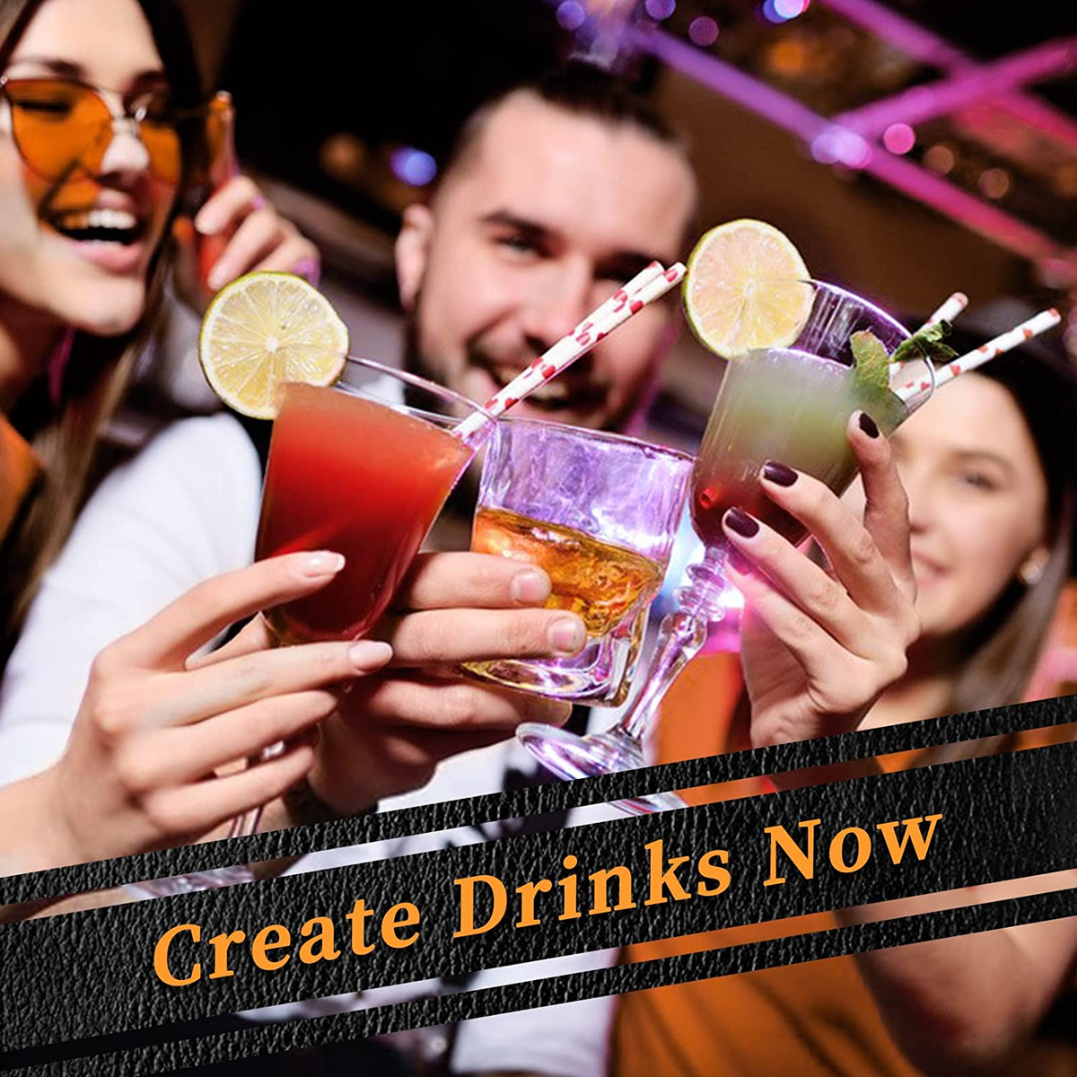 26-Piece Bartender Kit Cocktail Shaker Set | Stainless Steel Bar Set with Bamboo Stand Bar Tools Cocktail Kit for Christmas Drink Mixing,Home Bar Party Gift Bartending Kit Black