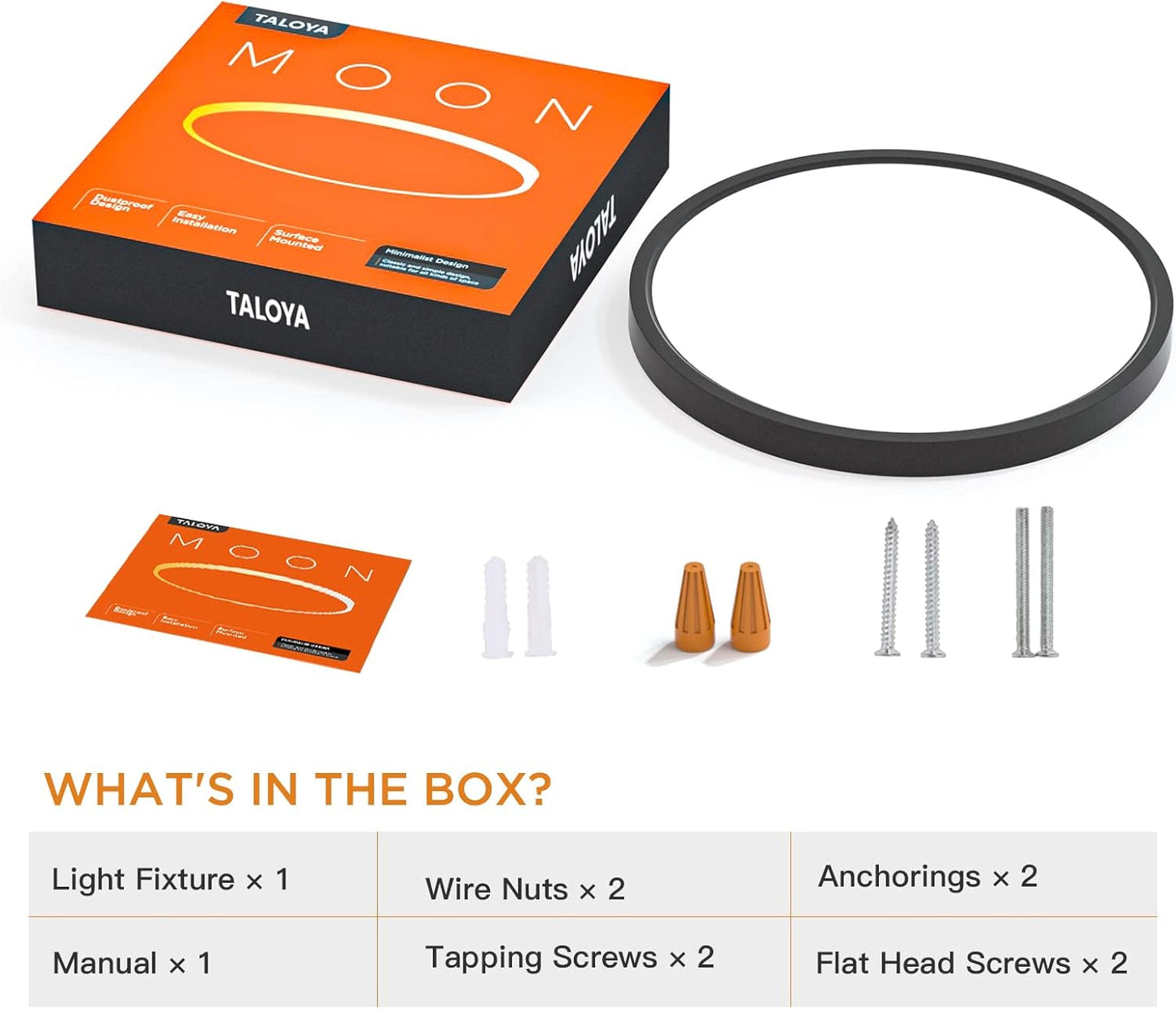 15.8 Inch Flush Mount Ceiling Light Fixture 36W Black Flat Light Fixture Low Profile round Surface for Low Ceiling Kitchen,Bedroom,Day Light,Non-Dimmable