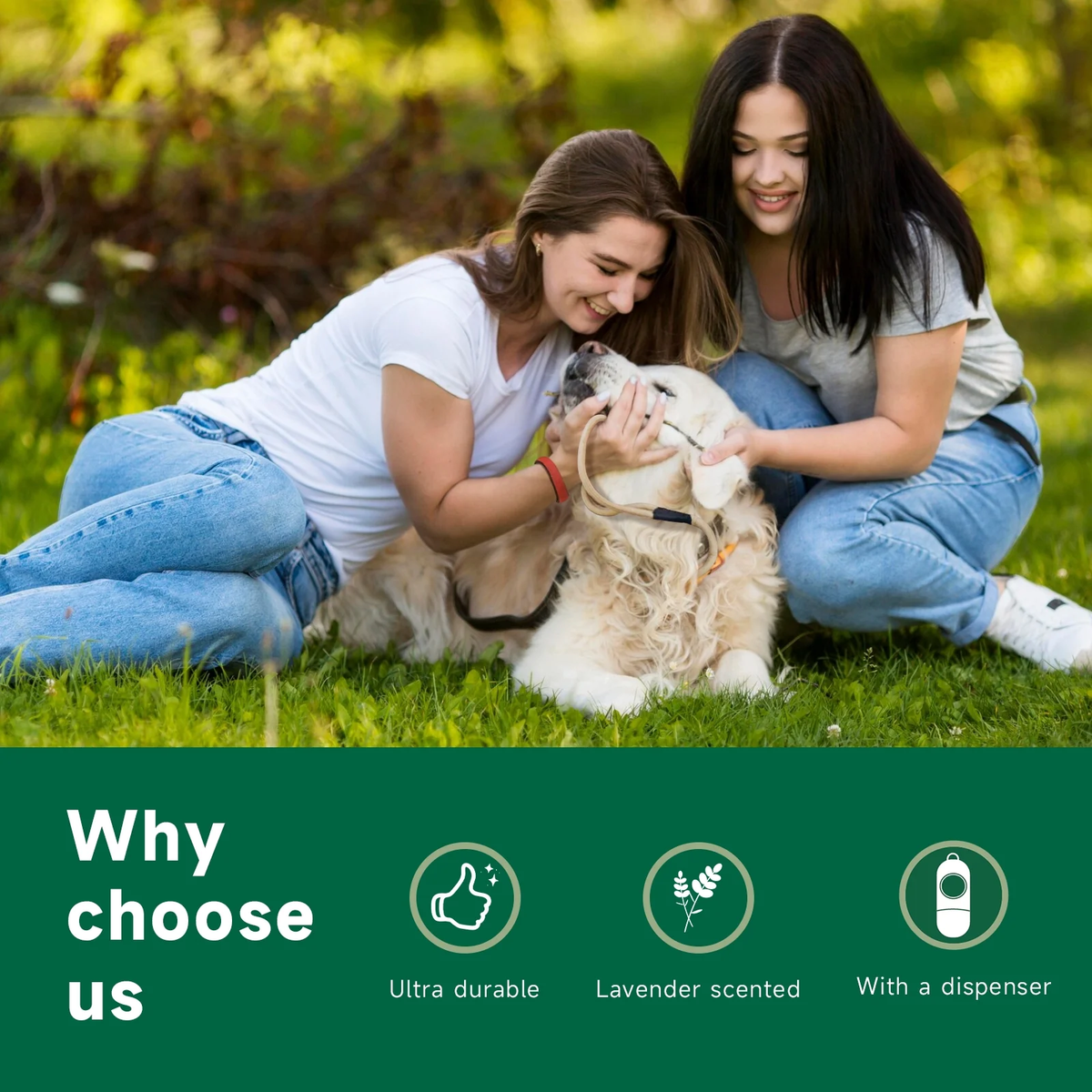 Extra Thick Waste Bag Refill Rolls for Pets, Dog Waste Bags, Lavender Scented, 1 Dispenser