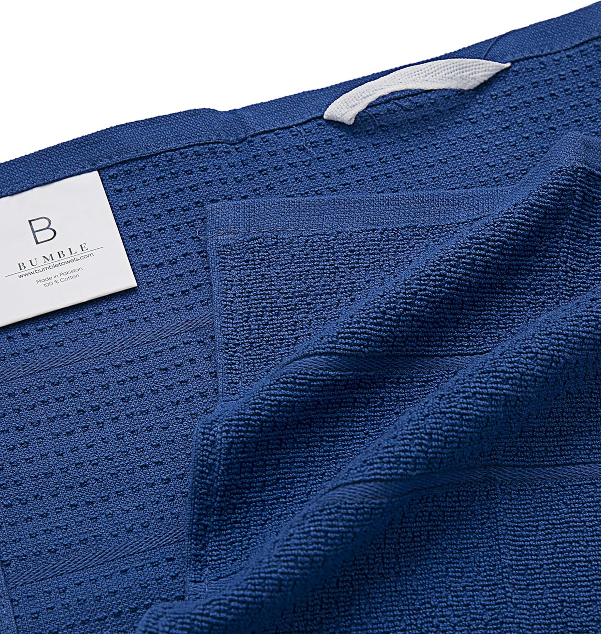 Pack of 8 Premium Kitchen Towels Set - Striped Waffle Yarn Dyed Kitchen Hand Towels - Large, 420 GSM, Ultra Absorbent - Dish Towels for Drying Dishes - Cotton Tea Towels - Blue